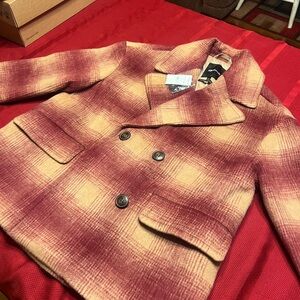 Madewell Plaid Double-Breasted Coat NEW W/ TAGS